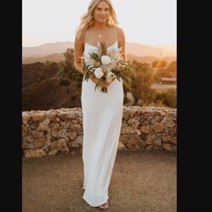 Show Me Your Mumu Tuscany Maxi Slip Dress In Ivory sz M